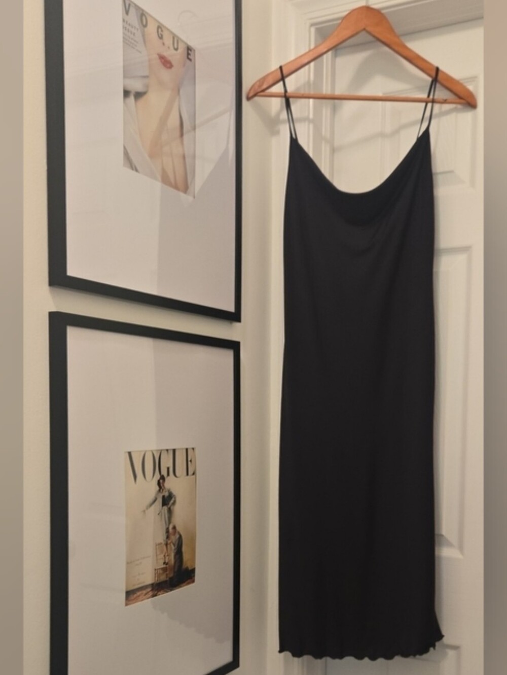 Black Midi Slip Dress Sincerely Jules
